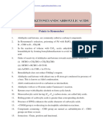 Unit 11 Aldehydes, Ketones and Carboxylic Acids: Points To Remember