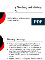 Mastery Teaching and Mastery Learning: A Model For Instructional Effectiveness