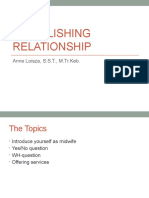 Establishing Relationship