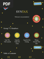 Syntax Presentation - Group 7