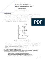 EE 230 - Analog Lab - 2021-22/I (Autumn) Experiment 3: BJT Voltage Amplifiers (CE and CC)