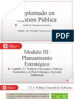 Capítulo 3.2 Políticas Nacionales, Políticas Sectoriales y El Plan Estratégico Sectorial Multianual