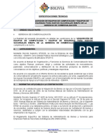 ESPECIFICACIONES TÉCNICAS Equipos de Computacion y de Seguridad (Para Imprimir y Adjuntar)