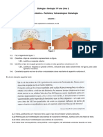 Ficha Formativa - Tectónica, Vulcanologia e Sismologia