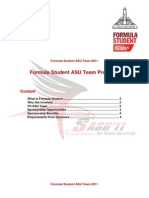 Formula Student ASU Team 2011 Proposal