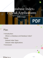 A Database Index-Types&Applications: Seden Anagoz