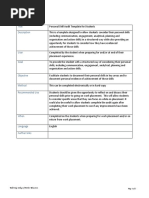 Personal Skills Audit Form