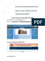 Online MARKS Marks Card Verification Card Verification