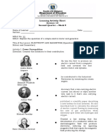 Learning Activity Sheet Science 10 Second Quarter - Week 8