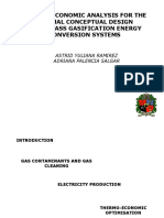 Thermo-Economic Analysis For The Optimal Conceptual Design of Biomass Gasification Energy Conversion Systems