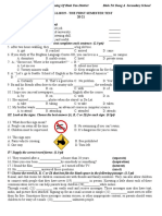 English 9 - The First Semester Test 20-21 I/ Listen and Write True or False (1pt)