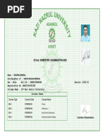 Admit Card 1st Semester