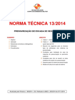 NT 13 2014 Pressurizacao de Escada de Seguranca