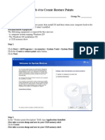 Lab 4 Creating Restore Points