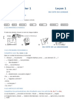 Lecon 1, Actividades