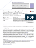 Global Convergence of Trust-Region Algorithms For Convex Constrained Minimization Without Derivatives