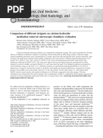 Comparison of Different Irrigants On Calcium Hydroxide