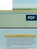 Article III - Bill of Rights - Section12-22