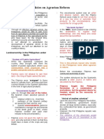 Policies On Agrarian Reform