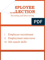 Employee Selection: Recruiting and Interviewing