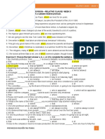 Revision - Relative Clause-Week 5 Exercise 1: Fill in Each Blank With A Suitable Relative Pronoun