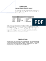 Common Cloud Classifications