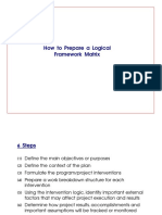 How To Prepare A Logical Framework Version 2