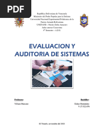 Evaluacion y Auditoria de Sistemas