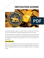 Gold Monetization Scheme.