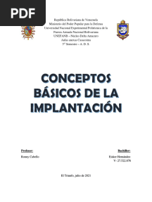 Conceptos Basicos de La Implantacion