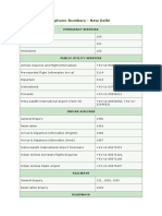 Public Utility Telephone Numbers New Delhi