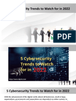 5 Cybersecurity Trends To Watch For in 2022