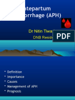 Antepartum Haemorrhage (APH) : DR Nitin Tiwari