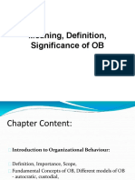 Meaning, Definition, Significance of OB