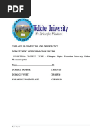 ETHIOPIAN HIGHER UNIVERSITY PLACEMENT SYSTEM Final Proposal