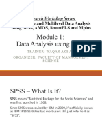 Data Analysis Using SPSS: Research Workshop Series