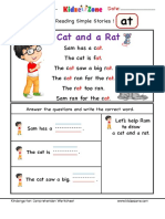 Kindergarten at Word Family Comprehension Worksheet 2