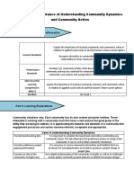 LESSON 1: Importance of Understanding Community Dynamics and Community Action