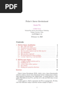 Fisher's Linear Discriminant: Jianxin Wu