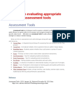 Lesson 2 - Tools in Evaluating Appropriate Assessment Tools