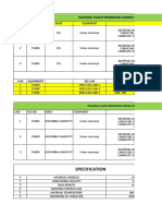 Specification: Packing Plant Removed Screw Conveyor Details