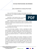 Reflexão de Lingua Inglesa - Atendimento No Serviço Pós Vendas