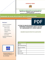 Formulure de Demande de Qualification Et Classification