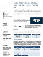 Daegu International School 2021-2022 High School Profile