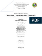 GROUP 5 - Nutrition Care Plan (Geriatric)