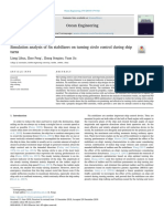 Simulation Analysis of Fin Stabilizers On Turning Circle Control During Ship Turns