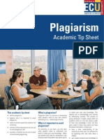 Plagiarism Academic Tip Sheet