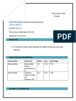 S.Lata: Curriculum Vitae