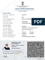 Certificate For COVID-19 Vaccination: Beneficiary Details