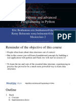 Algorithmic and Advanced Programming in Python - Syllabus in Computer Science, Decision Making & Data - Masterclass 2